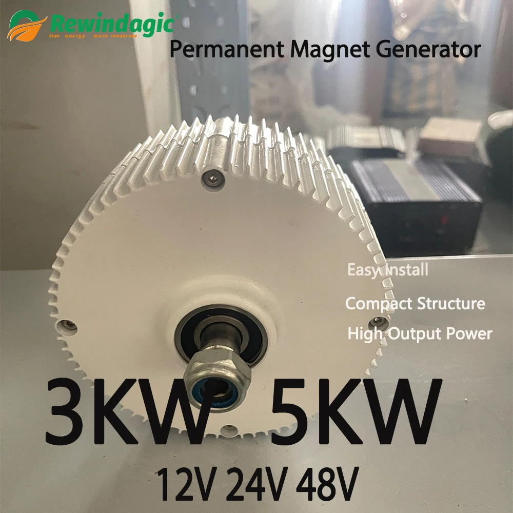 gerador de turbina eolica espiral de ima permanente baixa velocidade agua e eletricidade 12v 24v 48v 3000w 5000w 01