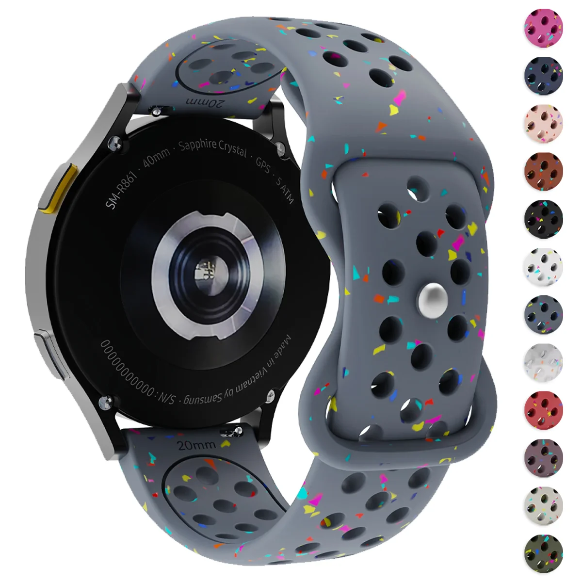 Correa de Silicona de 18mm 20mm 22mm para Garmin Venu 4 3 3s Sq 2 Plus/Active 6/5, Brazalete Transpirable para Garmin Forerunner 570/165/265S