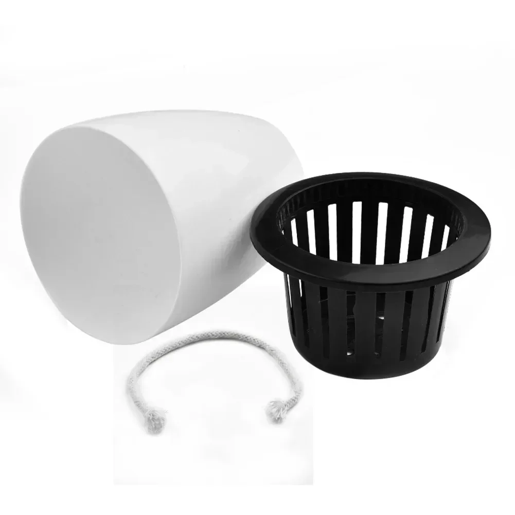 Macramé Cachepot para flores, maceta perezosa para flores, serie de porcelana de imitación, maceta de plástico con autorriego, Cesta Mimbre