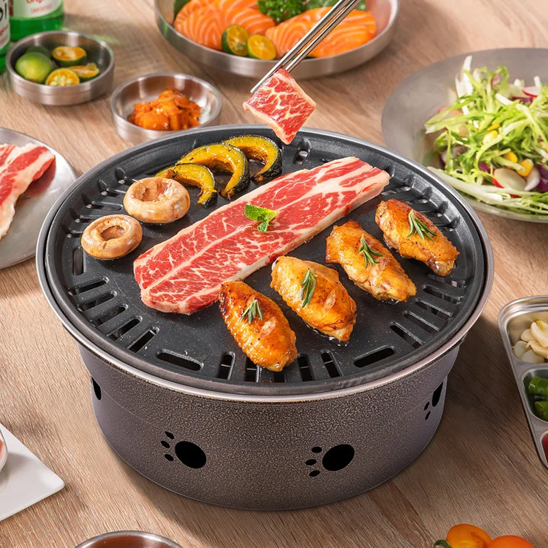 

‌Top-Ventilation Charcoal Grill, Built-In Commercial Barbecue Oven with 330mm Diameter, Fast Heating & Oil-Free Roasting
