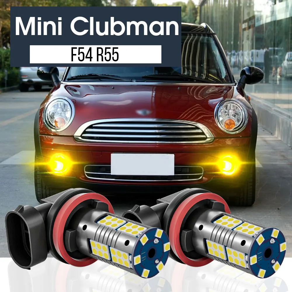 

2x LED Fog Light Lamp Blub Canbus Accessories For Mini Cooper Clubman F54 R55 2007 2008 2009 2010 2011 2012 2013 2014 2015 2016