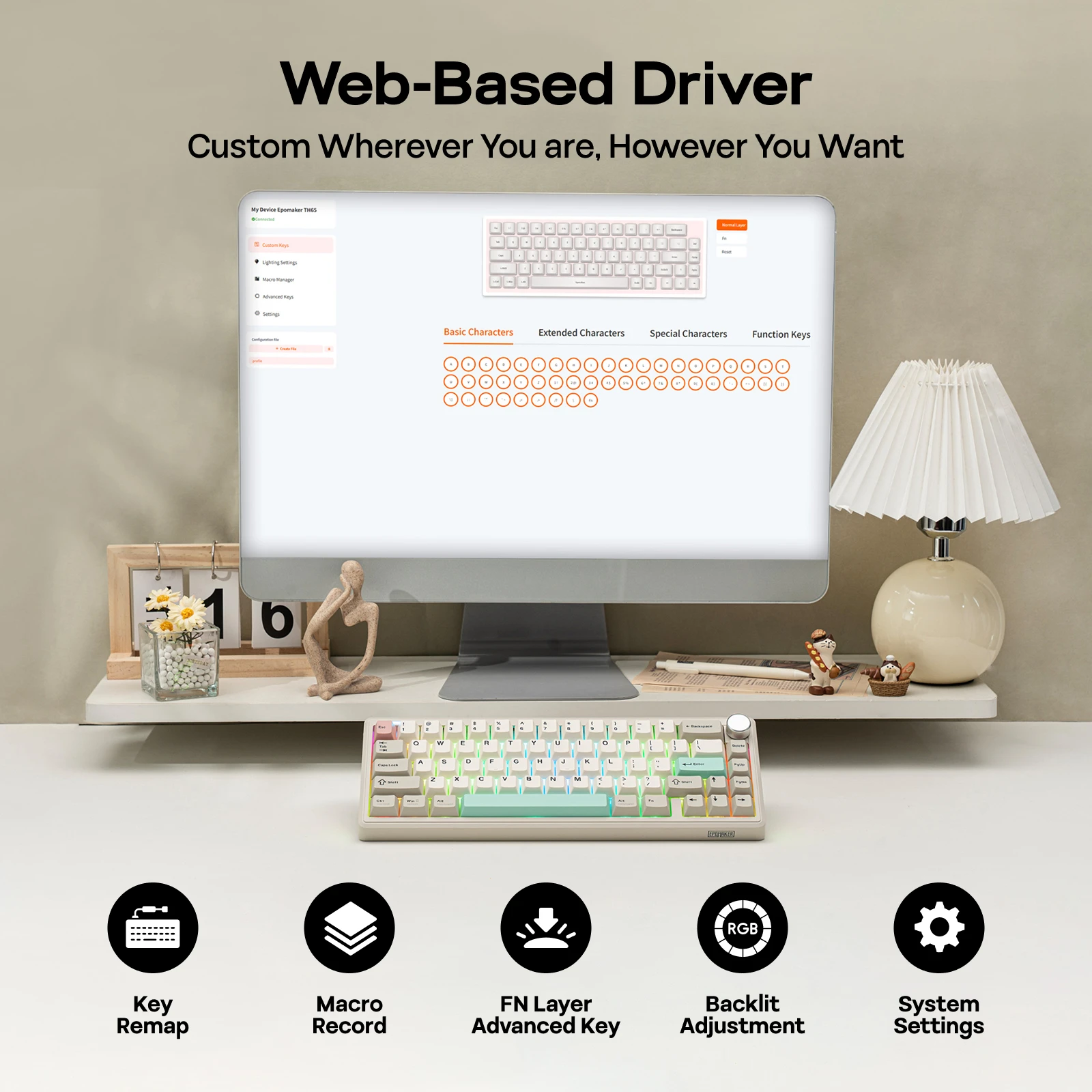 EPOMAKER TH65 65% ANSI US Layo - Gaming Keyboard Thocky ulasan dan harga