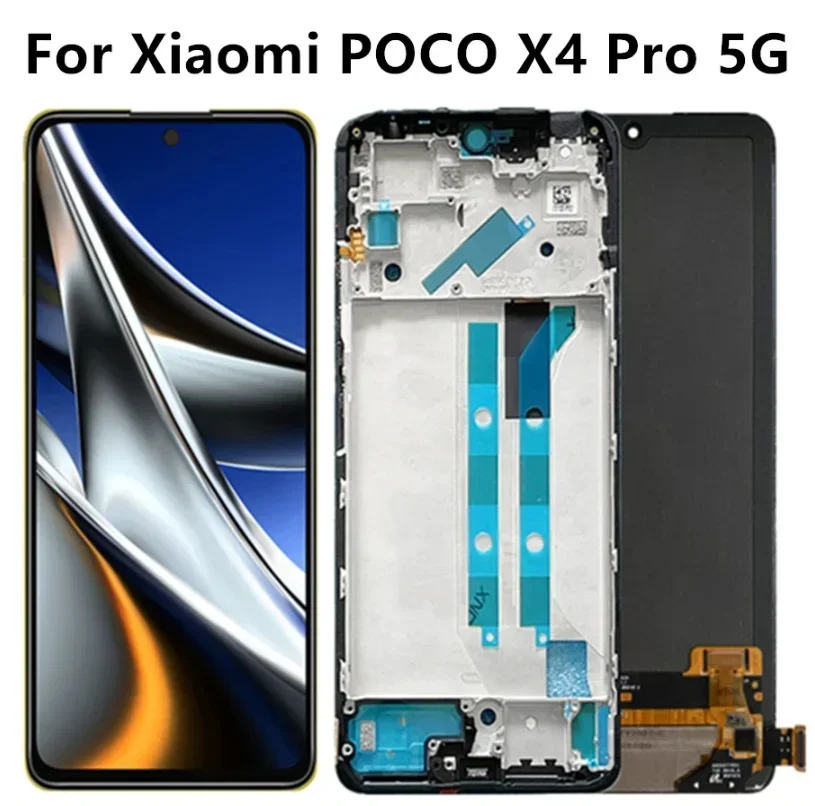 6.67 inches Amoled Screen For Xiaomi POCO X4 Pro 5G 2201116PG LCD Display Screen Touch Digitizer Assembly