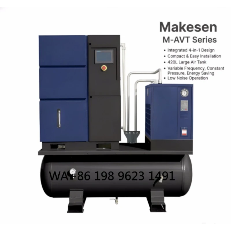 4-in-1 Integrated Permanent Magnet VFD Screw Air Compressor High Performance 7.5KW-22KW Industrial Air Compression Machine