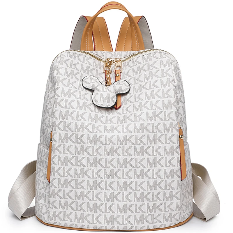 2023 Luxe Vrouwen Kleine Merk Rugzak Delicate Pvc Stof Schoudertas Vrouwen Brief Designer Rugzak Elegante Tassen Schooltas