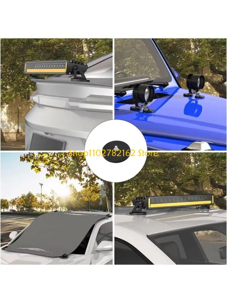 

547B Rubber Coated Mounting Base Vehicle Light Bar Holder 66mm/88mm Simple Installation Suitable for LED Work Lights