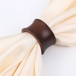 Wooden napkin buckle, minimalist and creative, for hotel, Western restaurant, table display, mouth cloth ring, 6PCs