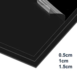 ABS24 ABS Plastic Black Sheets 24cm x 28cm Different Thick 0.5mm 1mm 1.5mm for DIY Projects Home Decor