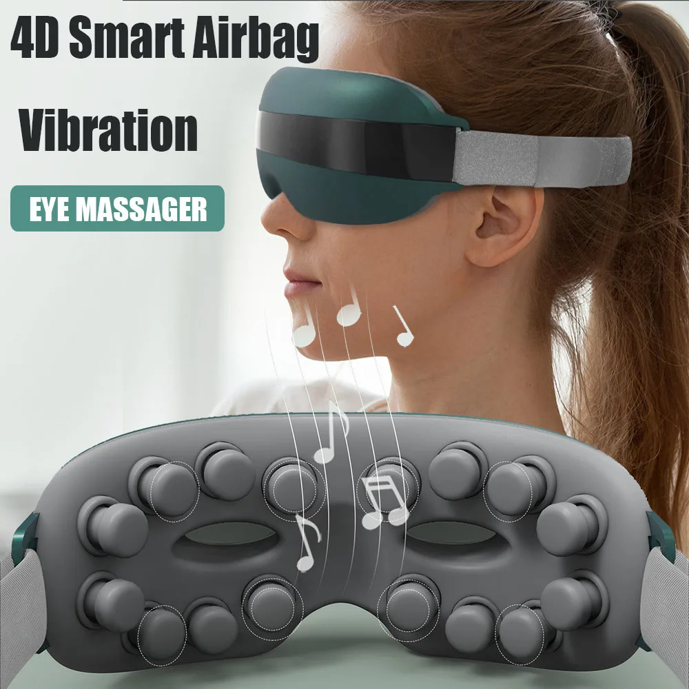 

Eye Care Bluetooth Music Relieve Eye Fatigue Dark Circles Sleeping Aid Glasses 4D Smart Airbag Vibration Eye Massager Instrumen