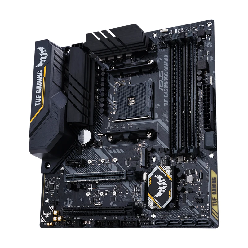 ASUS TUF B450M-PRO GAMING AMD B450 mATX Gaming motherboard with Aura Sync RGB LED Lighting, DDR4 4400MHz support,Dual M.2 USB3.1 view 6