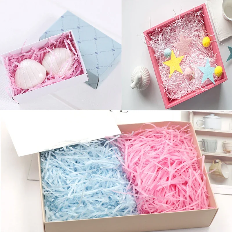 10g/20g Colorful Shredded Crinkle Paper Raffia Candy Boxes DIY Gift Box Filling Material Wedding Marriage Home Decoration