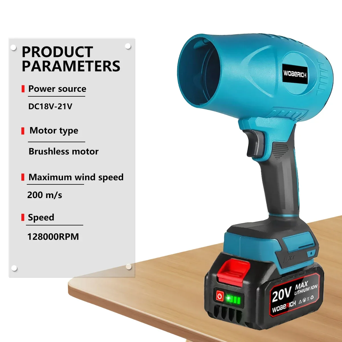 200 M/S Brushless Turbo Jet Fan 2000W Handheld Cordless Electric Air Blower Dust Snow Removal Tool per batteria Makita 18V