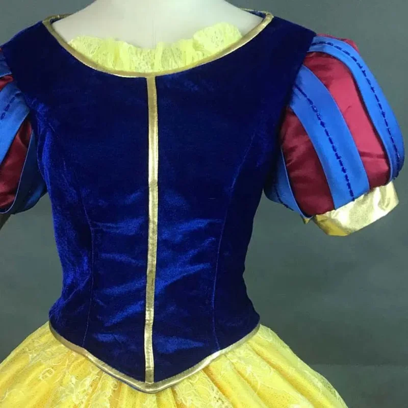 Topkwaliteit Sneeuw Prinses Cosplay Kostuum Jurk Voor Halloween Feest Volwassen Vrouwen Meisje Op Maat Gemaakt