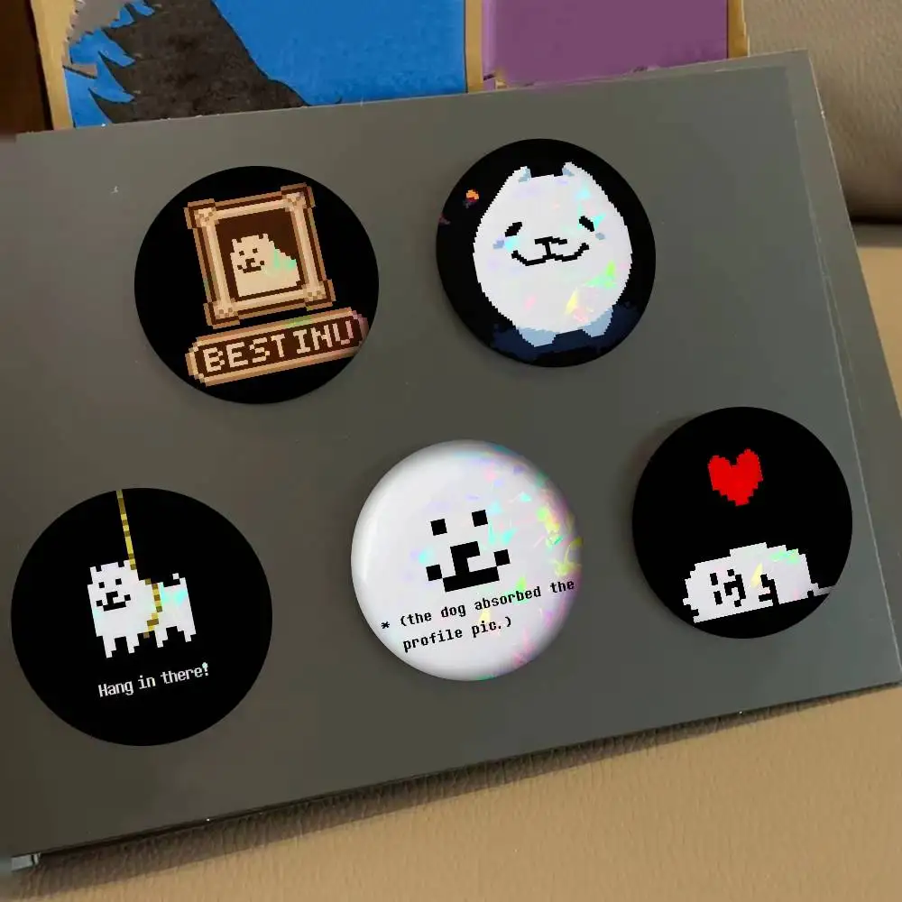 Undertale Annoying Dog Soft Button Pin Lustiger, alberner Gnarpy auf einem Skateboard Meme Badge Gamer Collection Geschenke