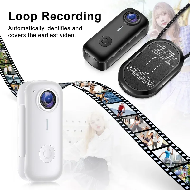 KEBIDUMEI Magnetic Wearable Action Camera 1080P With WiFi And Night Vision Ultra Compact Hands Free Body Cam For Sports Cycling