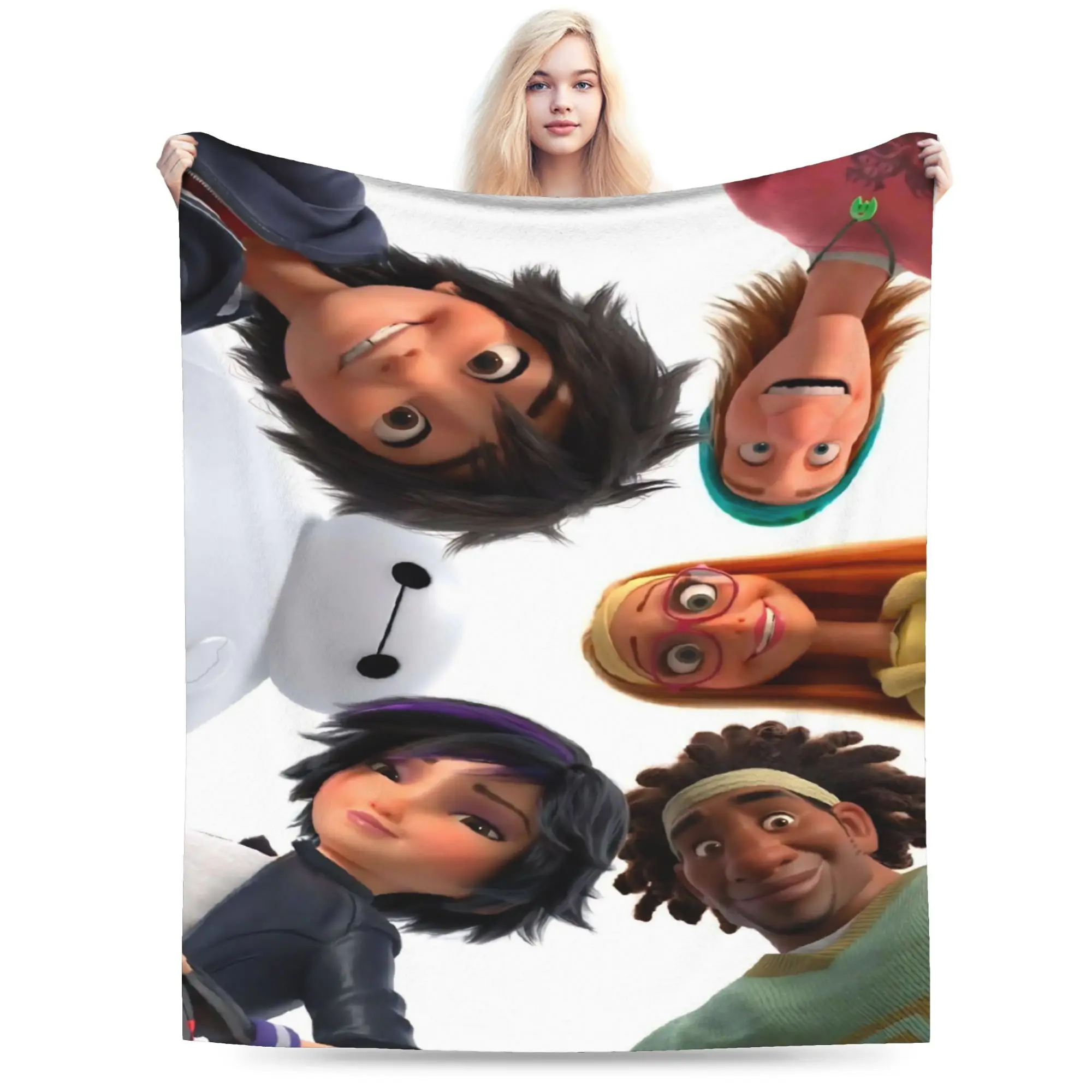 

Одеяло Big Heros 6, качественное супер теплое постельное белье для девочек и мальчиков, забавное покрывало для спальни