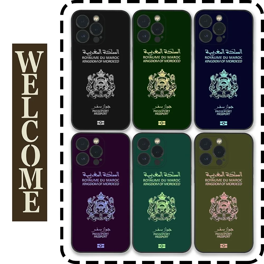 

Morocco Passport Phone Case for Samsung Galaxy S24 Ultra S22 S23 Ultra S21 S20 5G Protective Silicone TPU Funda
