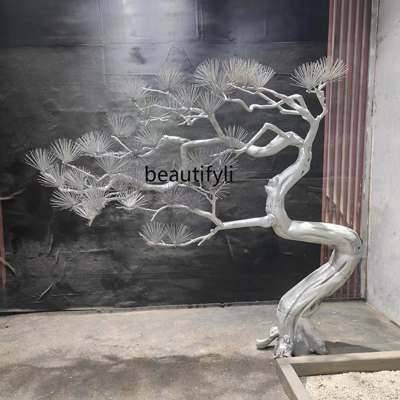 

Simulation floor decoration toothpick pine silver dead tree landscaping fake tree new Chinese soft landscaping ornament