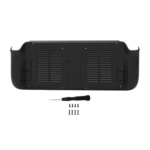 Plastic Protective Back Housing with Screwdriver Screws Portable Game Console Rear Cover with Support Accessories for Steam Deck