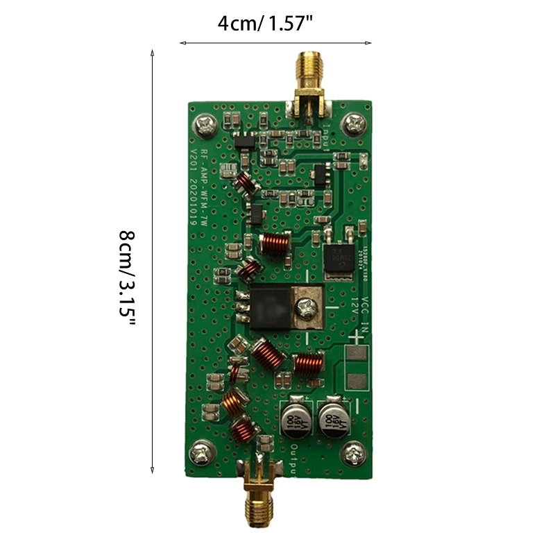 Módulo unidirecional de alta frequência do rf do módulo 65mhz-110mhz 7w do impulsionador do amplificador do sinal do rf