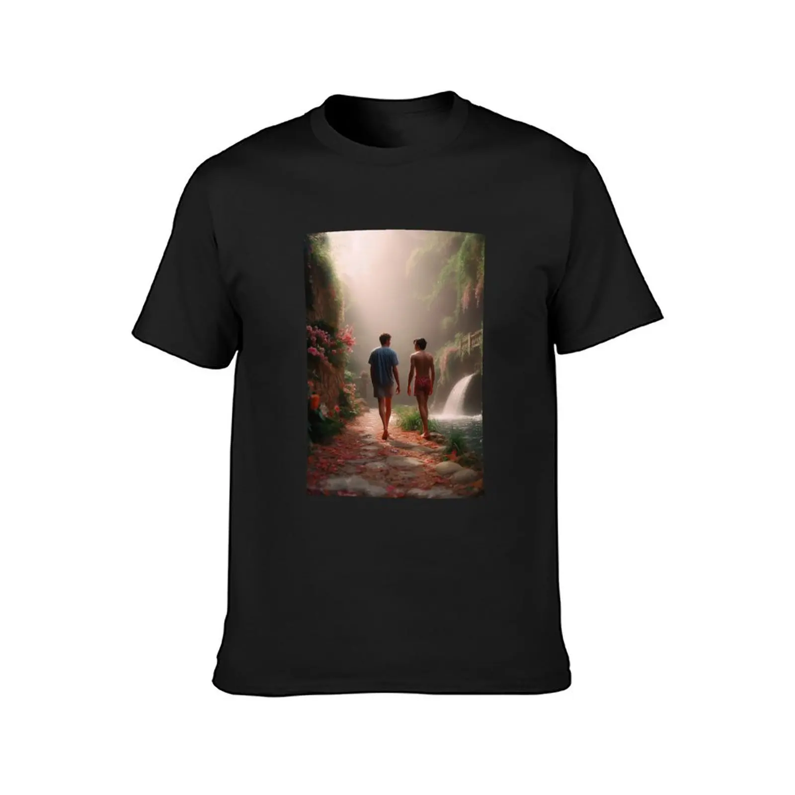 Elio Perlman and Oliver walking CMBYN T-Shirt sweat tees designer t shirt men