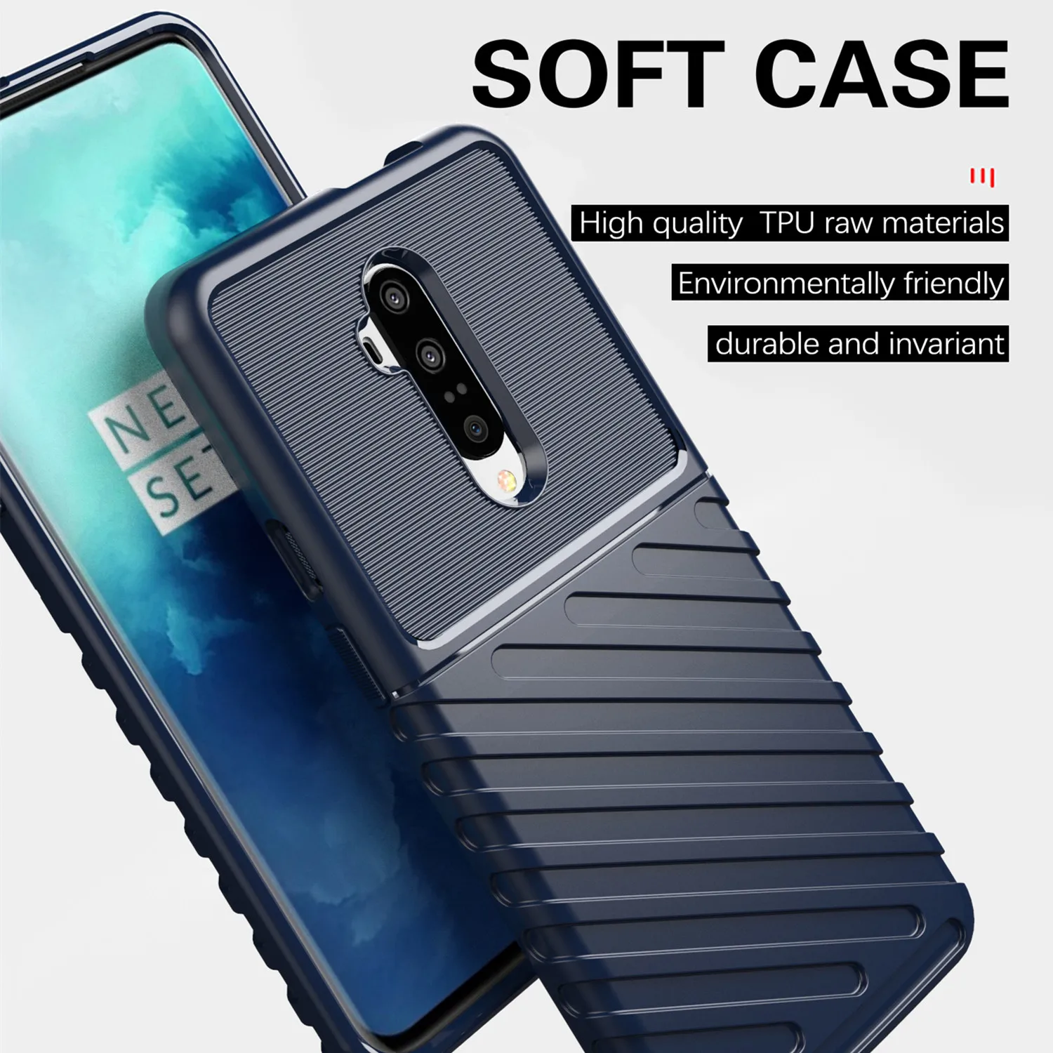 For Oneplus 7T Pro 1+7t pro Luxury Thunder Case Soft Silicone Back Cover for oneplus7t pro Fashion Mobile Shell Coque Fundas