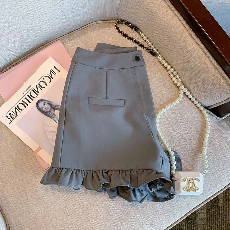 

plus Size Women's Casual High Waist ort Pants Summer Loose Meat Concealing ay Lace Trimmed Anti-Aging Pants