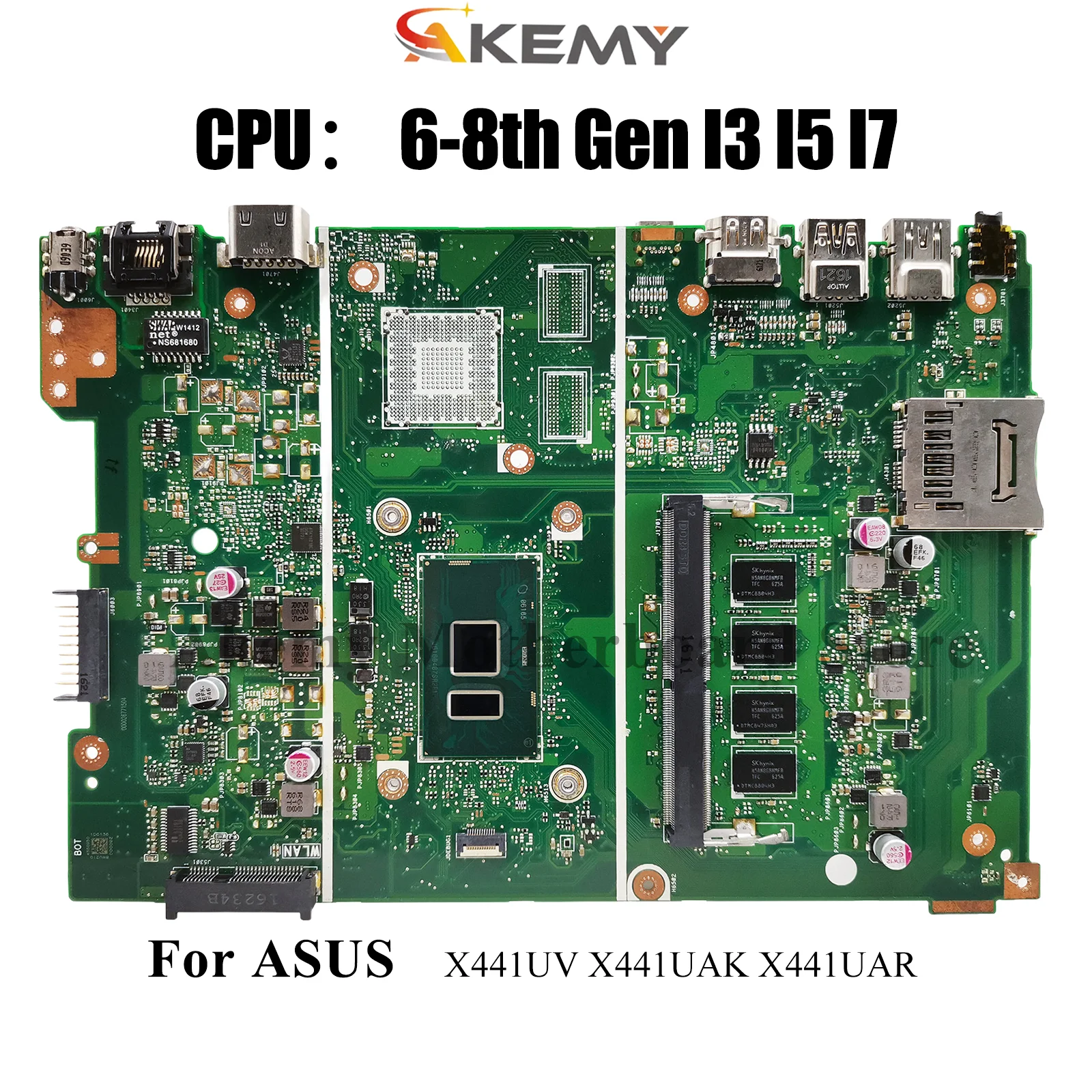 

X441UA Laptop Motherboard For ASUS X441UVK X441UAK F441U A441U X441UF X441U X441UV X441UAR X441URK X441UB Mainboard I3 I5 I7 CPU