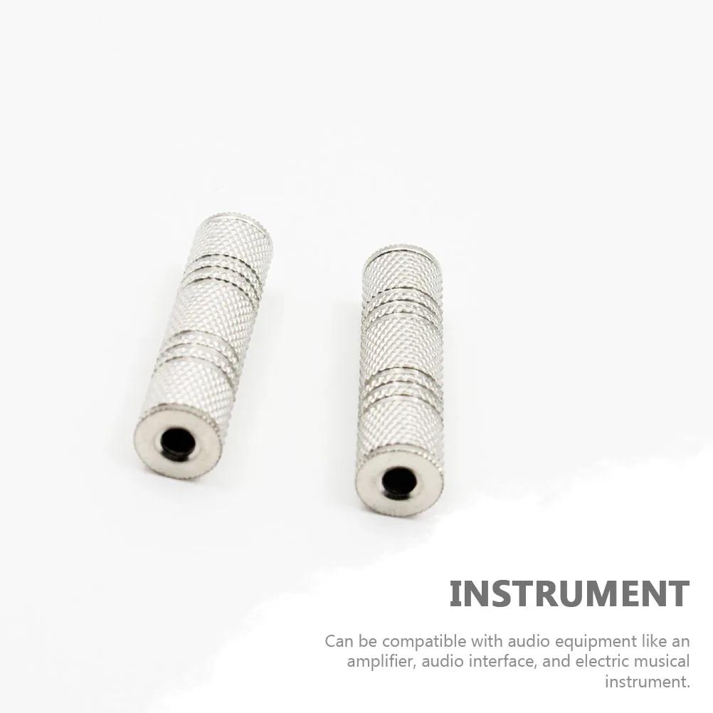 

4pcs Female To Female Adapter For Guitar Mic Aux Jack Stereo Connector Conversion Head For Home Professional Audio Devices 3.5Mm