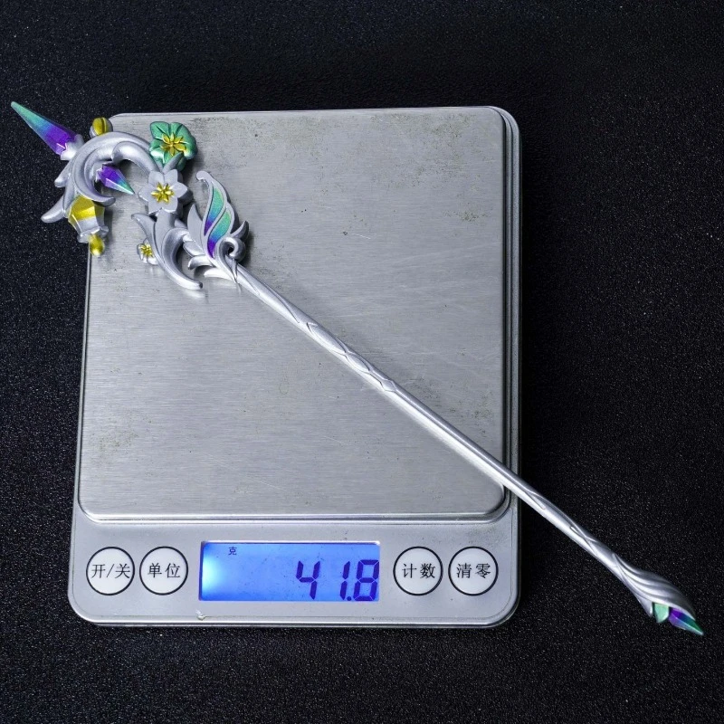 21 سنتيمتر/8.27in Genshin تأثير لعبة الطرفية المعادن فرك مصابيح أنيقة سلاح معدني نماذج سبائك الحرف اليدوية الحلي مجموعات #3