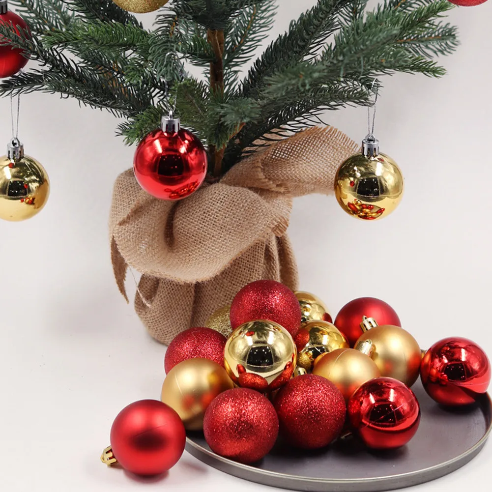 Pernak-pernik Ornamen Bola Pohon Natal Bola Ornamen Pohon Natal Liontin Pohon Natal Dekorasi Pesta Rumah Ulang Tahun