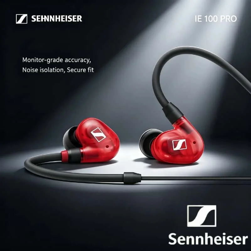 Sennheiser IE 100 PRO Professional In-ear Headphones Dynamic Driver High SPL 115dB Passive Noise Isolation Stage Studio Wired