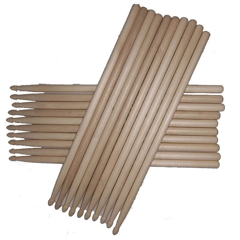 Juego de baquetas de madera de roble para principiantes, palos de tambor profesionales, accesorios para instrumentos de percusión, 5A, 7A, un par