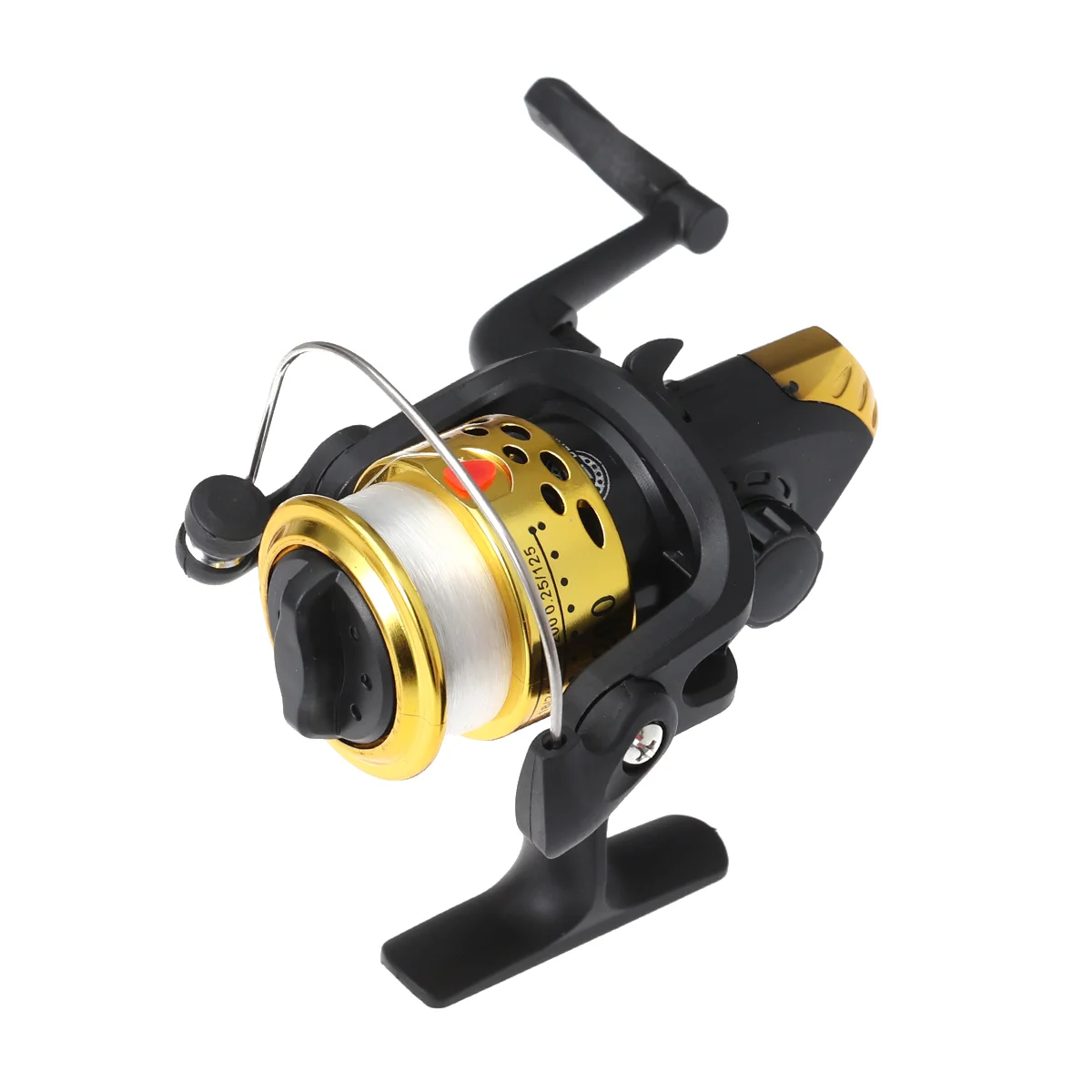 

200 Small Fish Line Reel Online Device Fishing Lure Metal Level Wind Black Bait