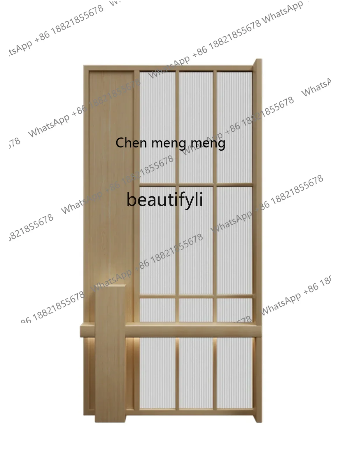 G153 Solid Wood Changhong Glass Subareas Screens Living Room Entrance Entrance Restaurant Decorative Cover Simple Modern Storage
