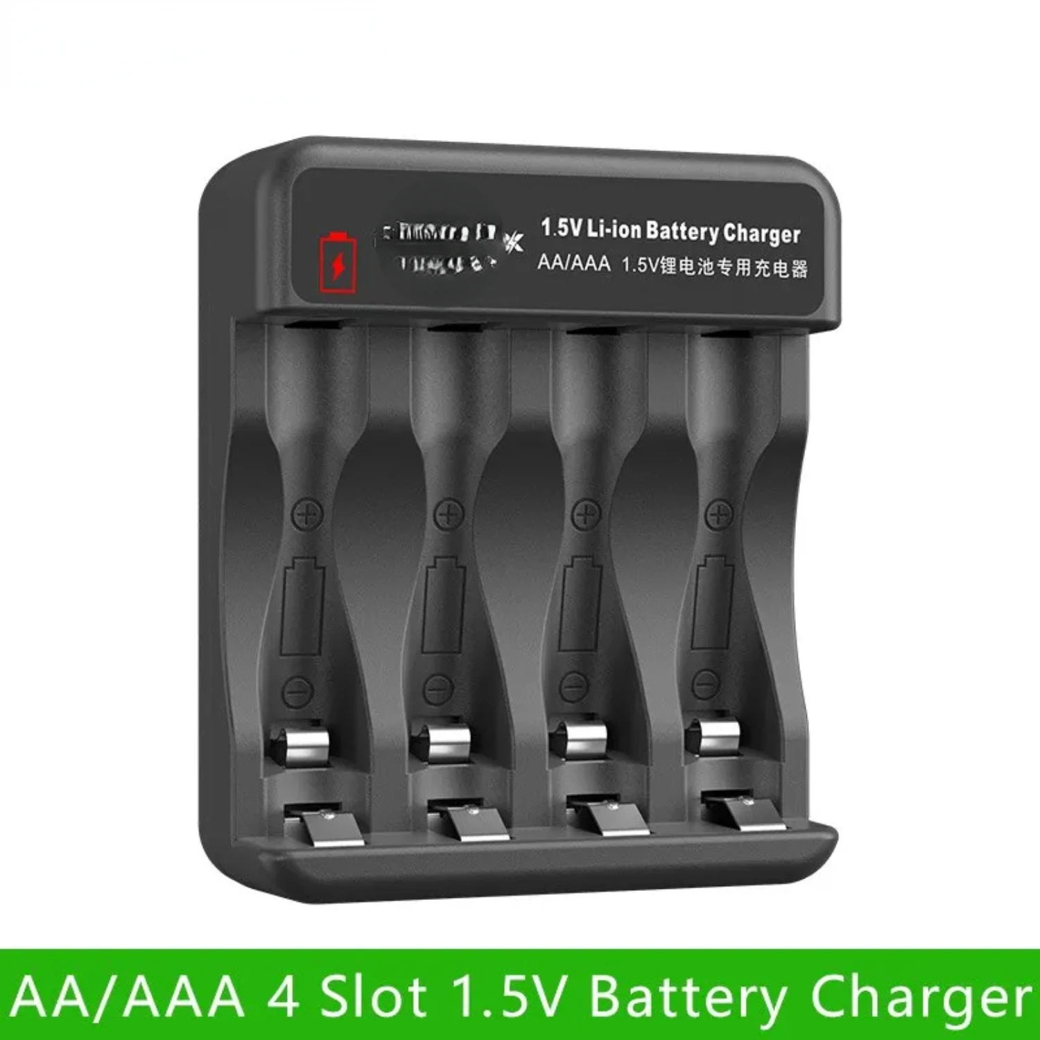 AA 1.5V Lithium Battery Charger 8 Slots LED Fast Charger with Charging Cable Charger Station  Rechargeable Li-ion