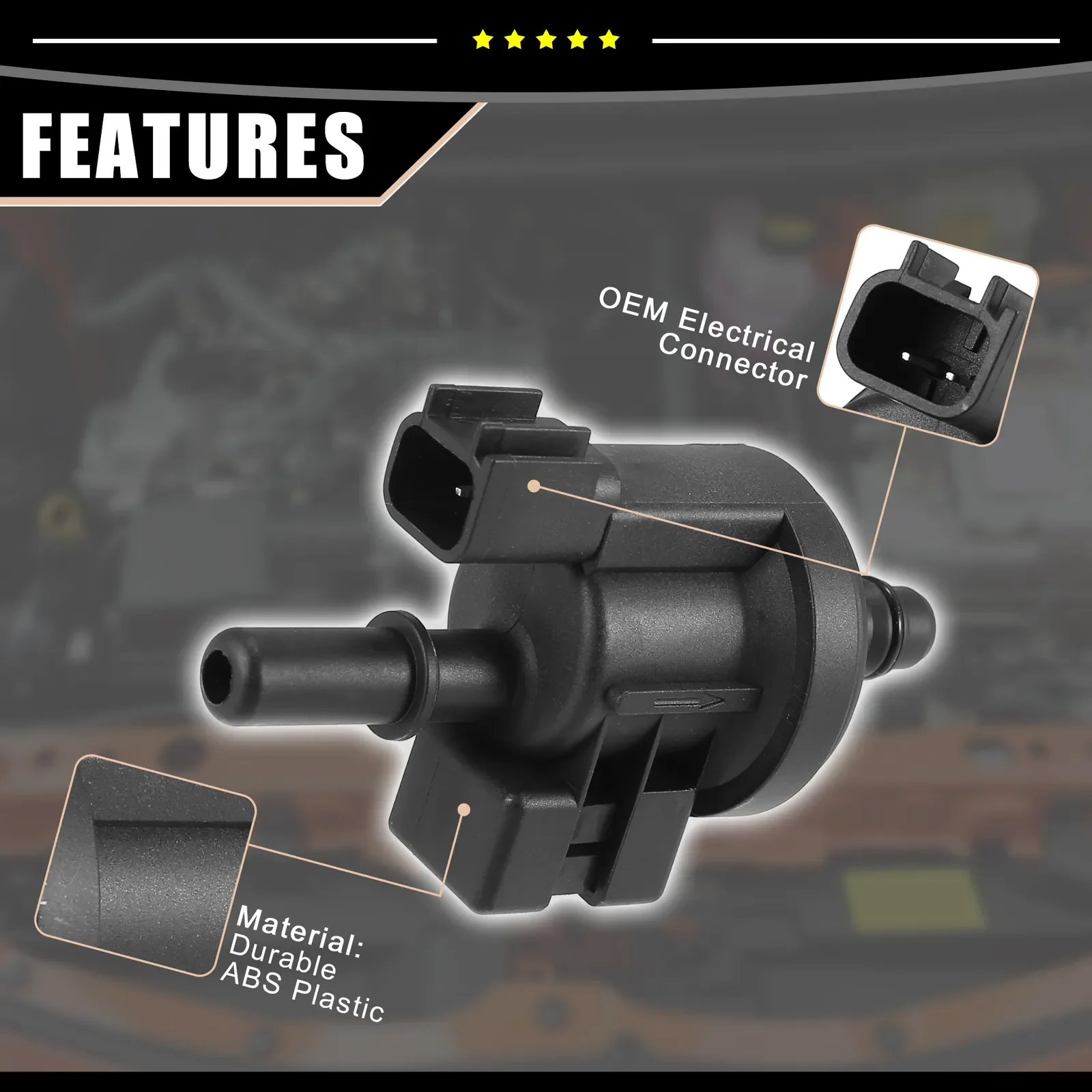 Pieza de 1 válvula de purga de solenoide de vacío de recipiente de vapor para Ford Fusion 0280142519 0280142519 ¡¡Un CU5A9G866AA ENVÍO GRATIS!! !