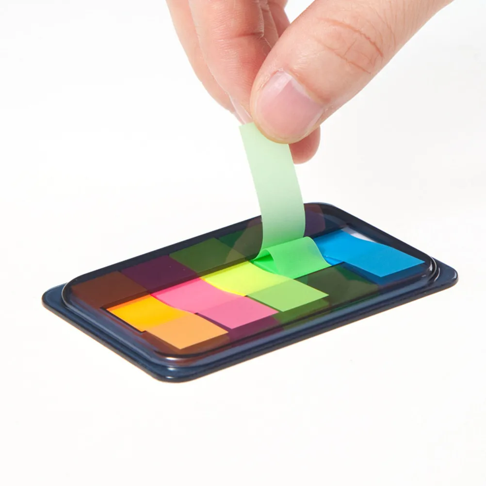 ملاحظات مذكرة ذاتية اللصق، علامات تبويب مؤشر النيون، علامات صفحة قابلة للإزالة لتسليط الضوء على المستندات واللوازم المدرسية المكتبية #4