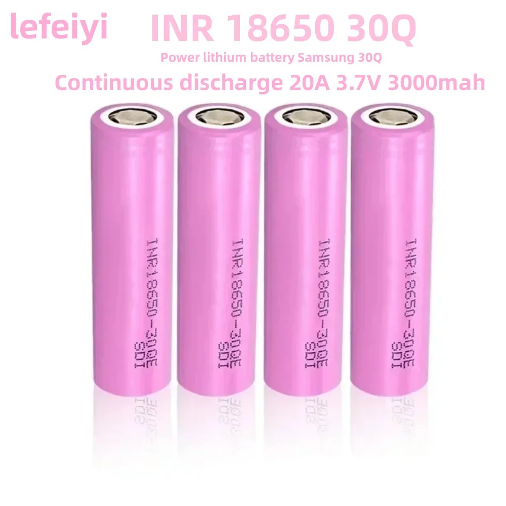 100% High Quality INR 18650 30Q 3.7V 2000/3000mAh Rechargeable Lithium Battery 9 LED Mini Flashlight