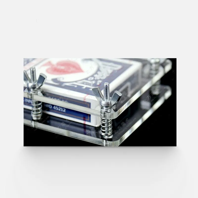 Crystal Card Press,Crystal Card Flatten Restore Deformation - Magic Tricks,Stage,Mentalism,Close Up, Maggic Accessories