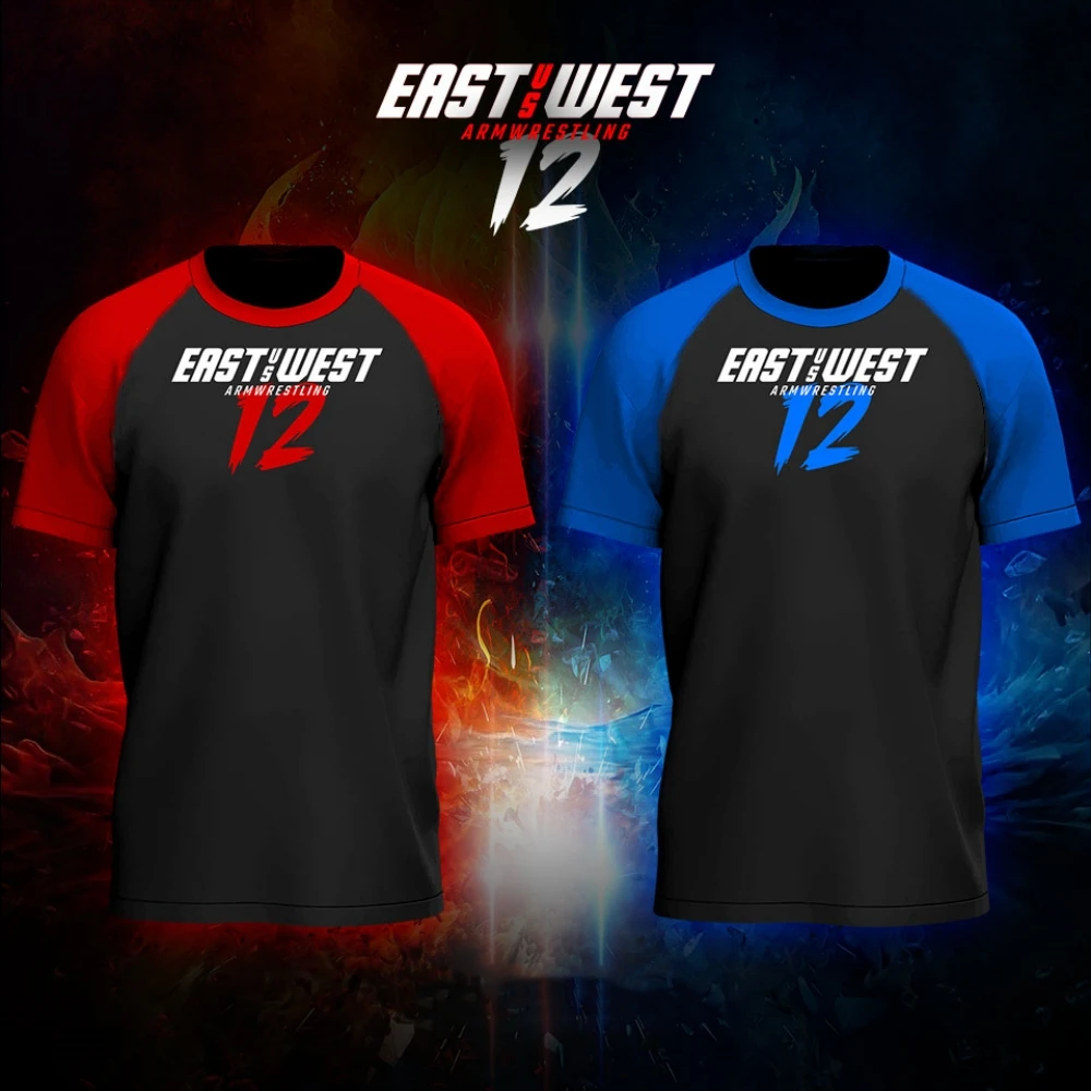 East vs West Devon Larratt Arm Wrestling Jersey Team Wrist Enthusiasts Training Fitness Game-day Uniform Clothes Short