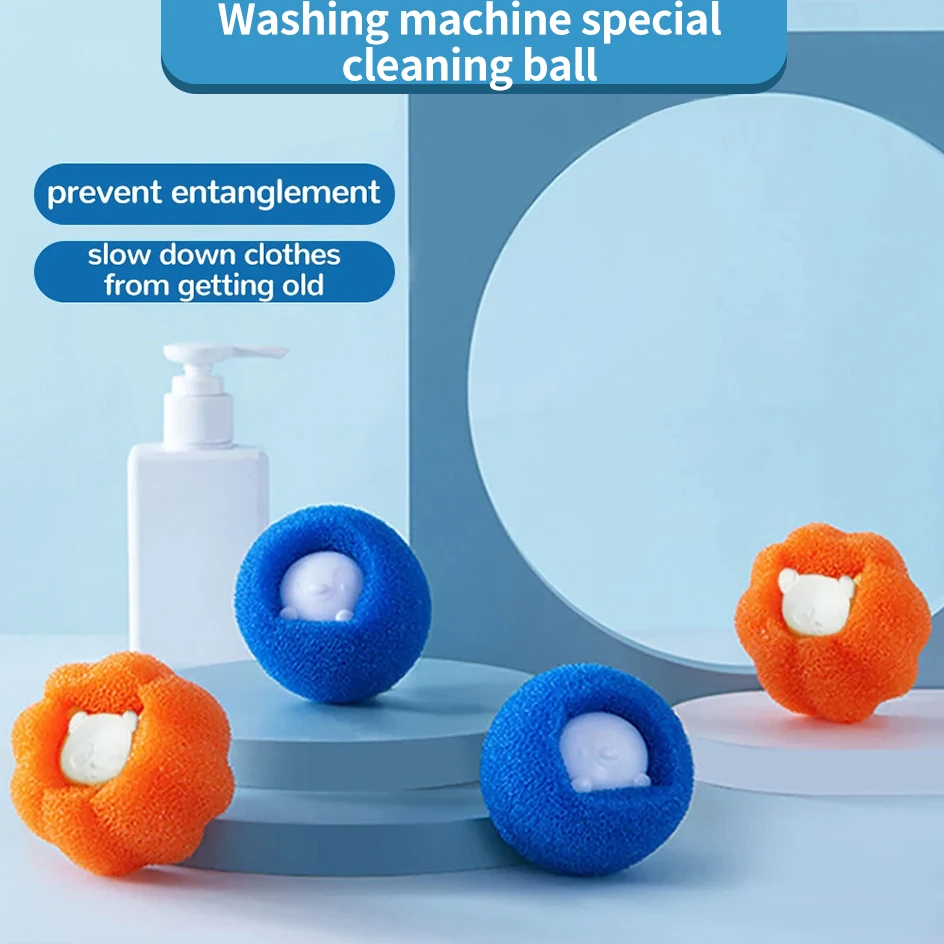 Laundry Ball Kit Reusable Washing Machine Hair Remover Ball Cleaning Lint Accessories Fuzz Pet Hairs Clothes Household Product