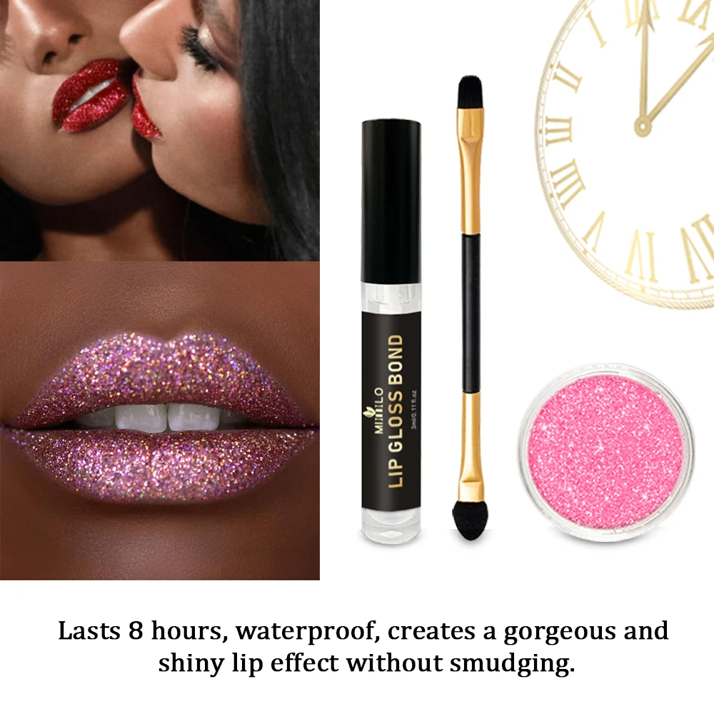1 ชุด 4 สี ชุดลิปกลิตเตอร์สุดหรู: ใช้งานง่าย ไม่เหนียวเหนอะหนะ ติดทนนาน ชุดลิปกลอสเนื้อฉ่ำวาว ของขวัญสุดสร้างสรรค์สำหรับผู้หญิง
