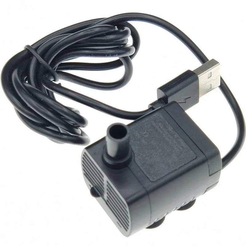 Usb Male 5v Submersible Pump 4 Suction Cups Fixed 2415-12 Pet Hydroponic Planting Mini Fish Tank Submersible Pump D2