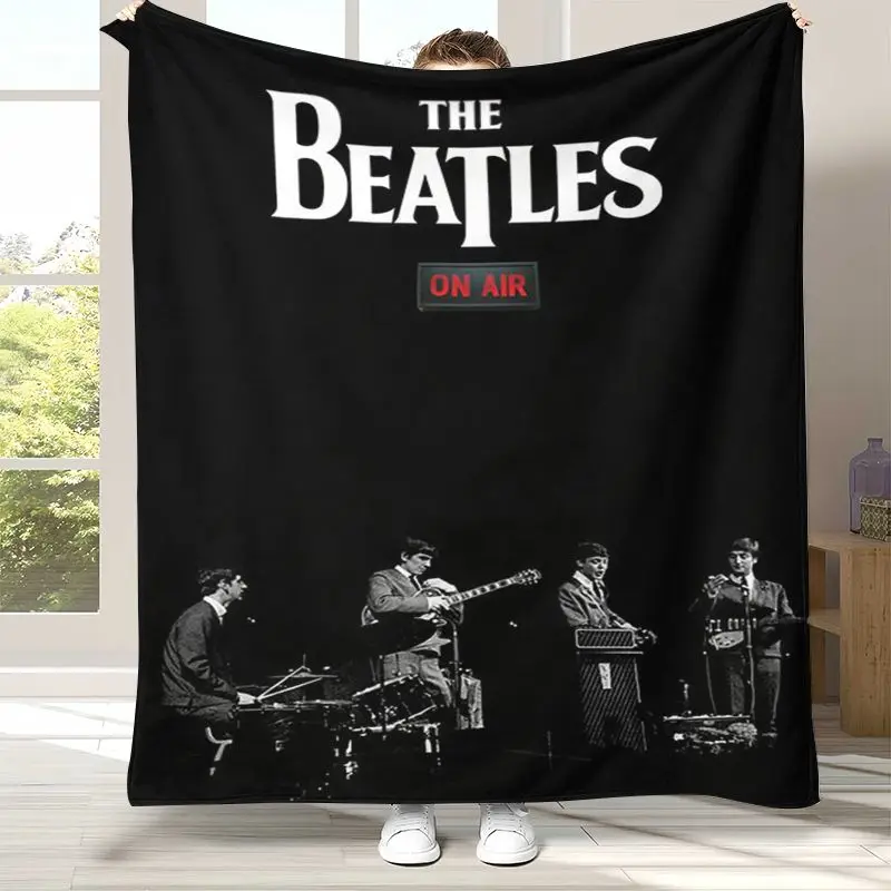 Fab Four The B-Beatles Abbey Road Rock Band Flannel Throw Blanket,Cozy Warm Blanket for Bed,Sofa,Living Room,Picnic,Home Decor