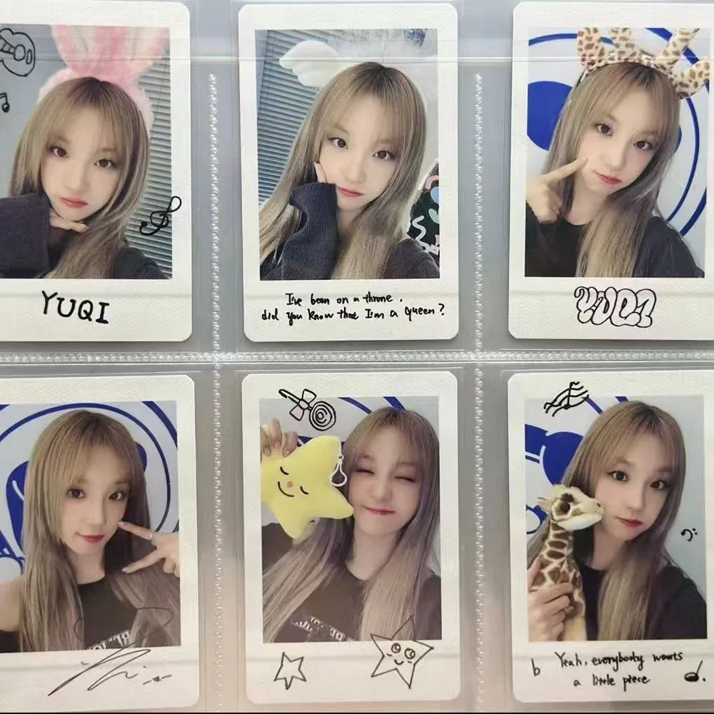 6 pièces/ensemble Kpop (G)I-DLE YUQI YUQ1 1er Album cartes postales mignon Selfie Lomo cartes Double face Ins cartes photo Fans Collection d'anniversaire