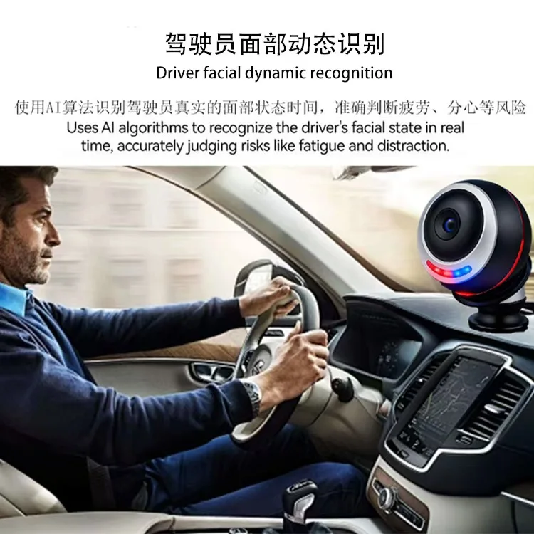 Real-time AI 1080P Driver Monitoring System DMS Camera Detection Warning for Driver Fatigue, Drowsiness, Sleepy and Distraction