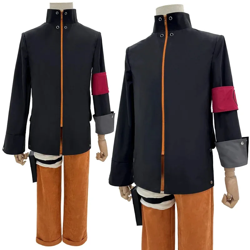 

HOLOUN Anime Uzumaki Cosplay Costume Adult Version Top Pants Headdress Waist Leg Bags Cos Convention Unisex Halloween Christmas