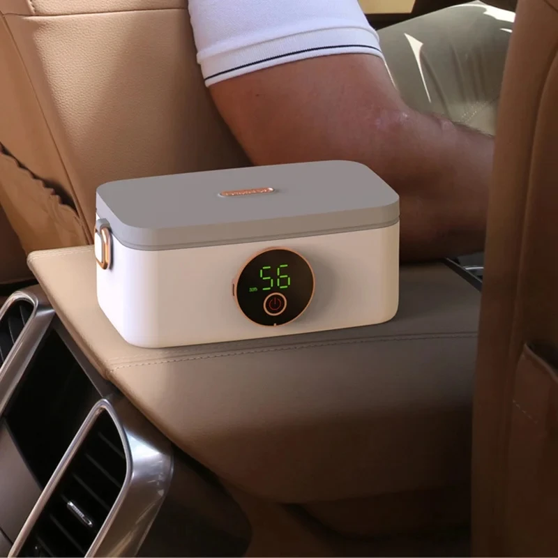 Scatola da pranzo elettrica portatile da 1000 ml Scatola da pranzo con riscaldamento wireless ricaricabile USB Scatola da pranzo per ufficio in aula per studenti isolata