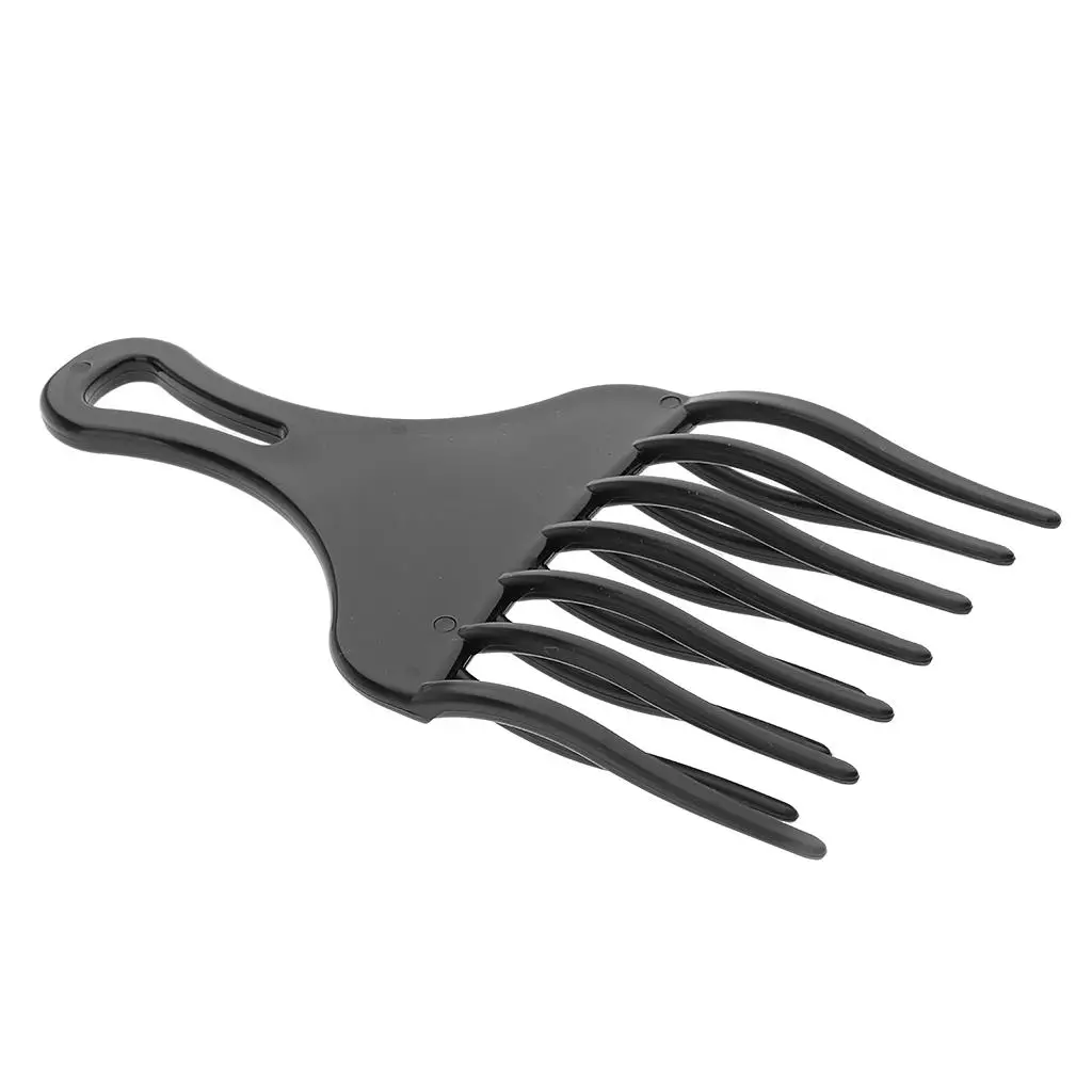 Plastic Afro Hair Pick Comb Extra Wide Teeth Modern Hairdressing Comb for Untangling All Hair Types